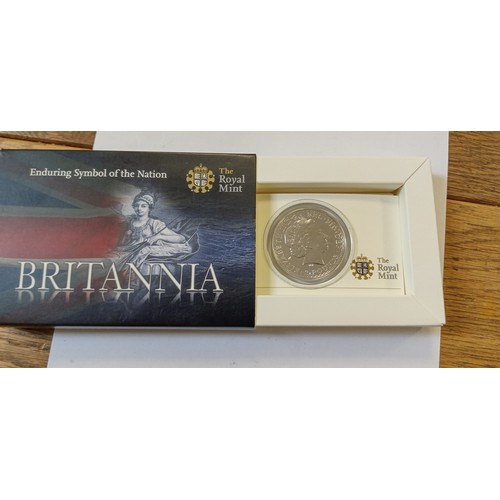21 - Royal Mint Britannia 2009 UK 1oz silver bullion coin with certificate and in original box