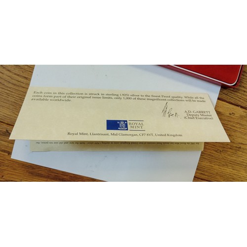 22 - Royal Mint 1992 United Kingdom silver proof coin collection with COA 0161