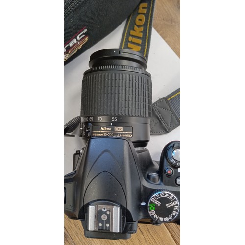 4 - Nikon D3300 digital camera plus Nikon DX AF-S Nikkor 55-200mm 1:4.5.6G lens in original case and acc... 