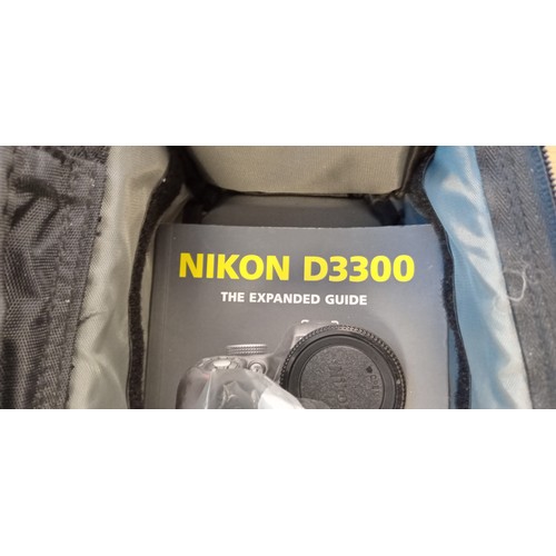 4 - Nikon D3300 digital camera plus Nikon DX AF-S Nikkor 55-200mm 1:4.5.6G lens in original case and acc... 