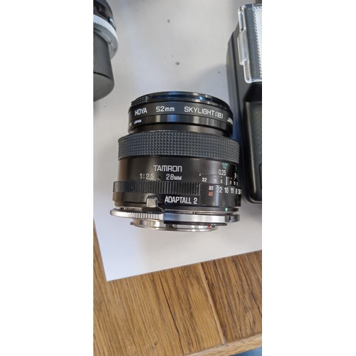 13 - Tamron CF tele macro BBar MC 80-210mm lens plus Tamron Hoya 52mm skylight lens and Pentax AF260Sa fl... 