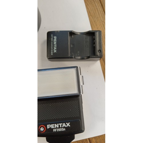 13 - Tamron CF tele macro BBar MC 80-210mm lens plus Tamron Hoya 52mm skylight lens and Pentax AF260Sa fl... 