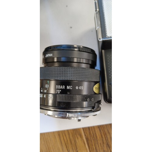 13 - Tamron CF tele macro BBar MC 80-210mm lens plus Tamron Hoya 52mm skylight lens and Pentax AF260Sa fl... 