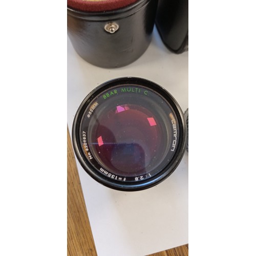 14 - Tamron 1:28 f=135mm BBar Multi C lens plus Carl Zeiss Jena P 1:28mm MC lens