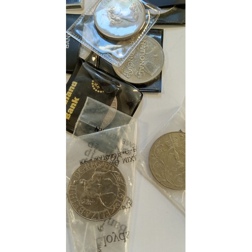 29 - Selection of collectable coins to include Churchill and more see photos