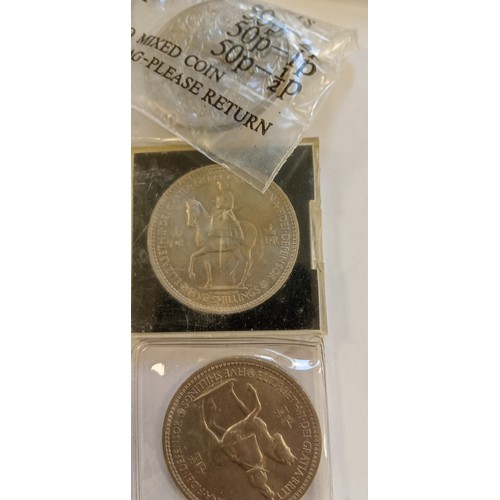 29 - Selection of collectable coins to include Churchill and more see photos