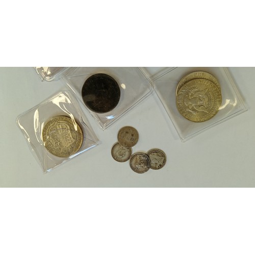 31 - Selection of Victorian and vintage believed silver coins