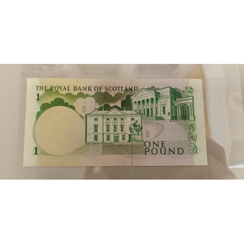 34 - The royal Bank of Scotland £1 note September 1967 portrait of Lord Ilay