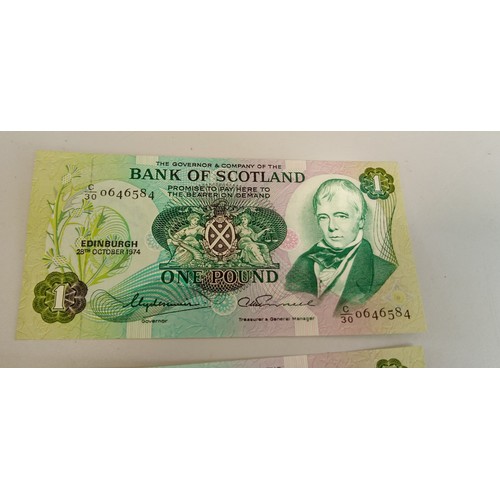 38 - Royal bank of Scotland £1 notes 1974 & 1978 uncirculated
