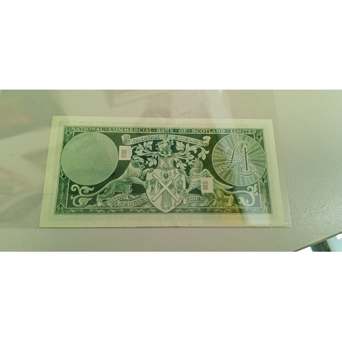 41 - National Commercial bank of Scotland £1 note 1968 with Forth Road Bridge plus bank of England £1 not... 