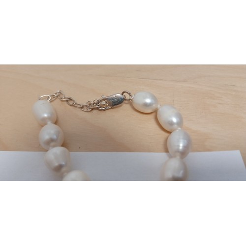 16 - 5 Vintage sea pearl necklaces from Honora 2 with 925 stamped clasps