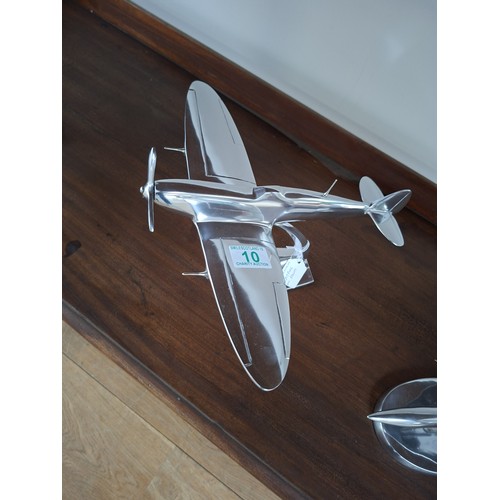 10 - Aluminium Spitfire on stand
