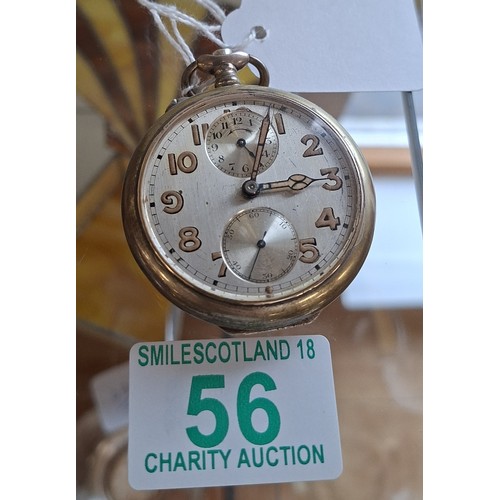 56 - Silver 800 continental pocket watch