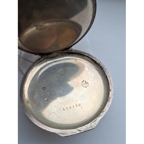56 - Silver 800 continental pocket watch