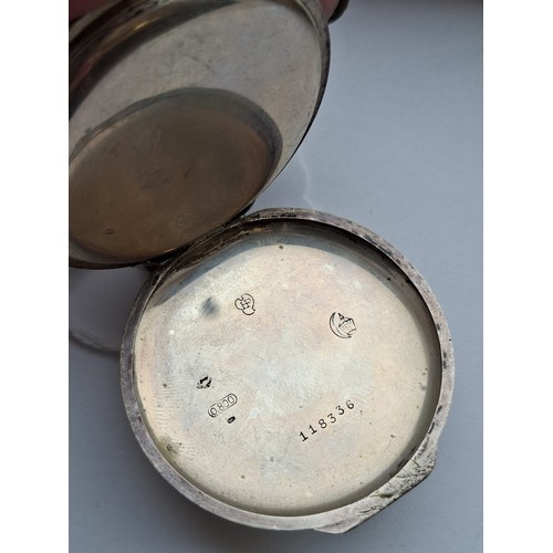 56 - Silver 800 continental pocket watch