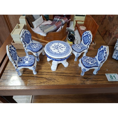 81 - Good selection of dolls house furniture