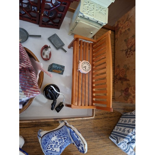 81 - Good selection of dolls house furniture