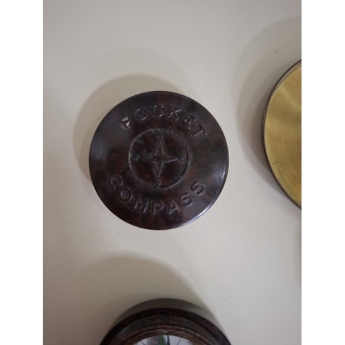 92 - 1 Bakelite and 1 metal pocket compass