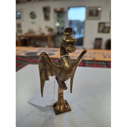 95 - Vintage small brass gargoyle 12cm H approx.
