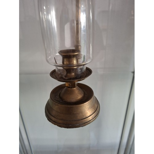112 - Vintage portable brass candle holder