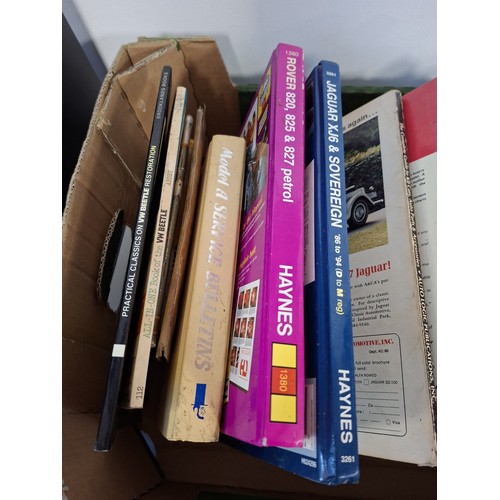 159 - Good selection of vintage car workshop and other manuals to include XJ6, Model A Ford kit cars Jowet... 