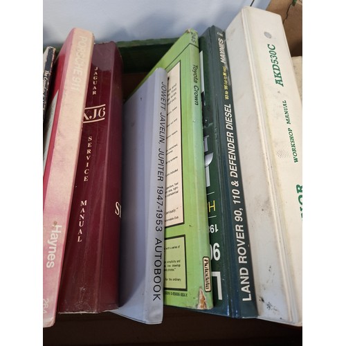 159 - Good selection of vintage car workshop and other manuals to include XJ6, Model A Ford kit cars Jowet... 