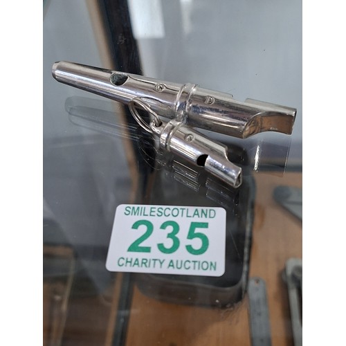235 - Rare double dog whistle stamped GDC