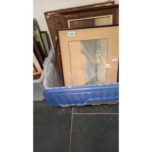 248 - Good selection of vintage and antique pictures