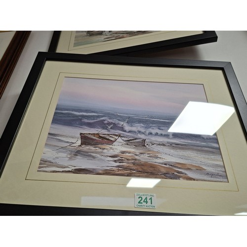 241 - Pair of framed seascapes by M.C. Paulson 55cm x 45cm approx.