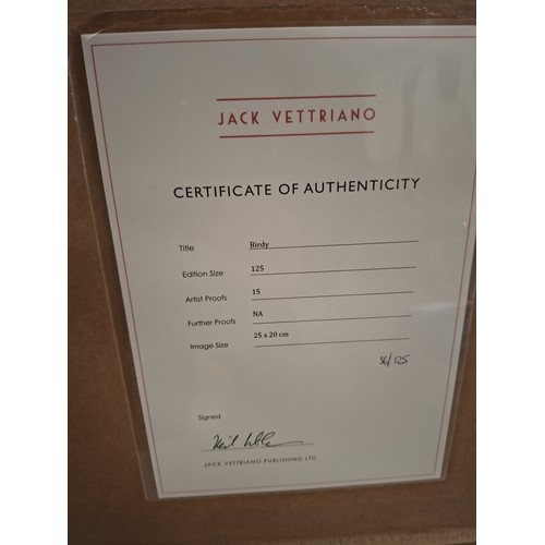 332 - 'Birdy' Limited Edition print signed by Jack Vettriano, Framed by Jack Vettriano Publishing. Direct ... 
