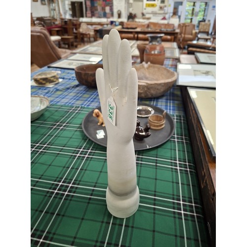 335 - Porcelain glove mould or shop display piece