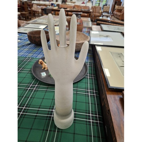 335 - Porcelain glove mould or shop display piece