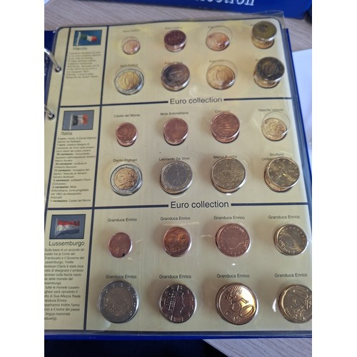 Euro coin collection in album