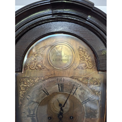 14 - Grandfather clock J Jamieson Kilbride brass faced