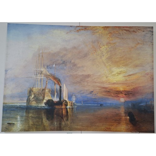 19 - Canvas print by Joseph Mallord Turner 'The Fighting Temeraire' 91cm x 65cm approx.