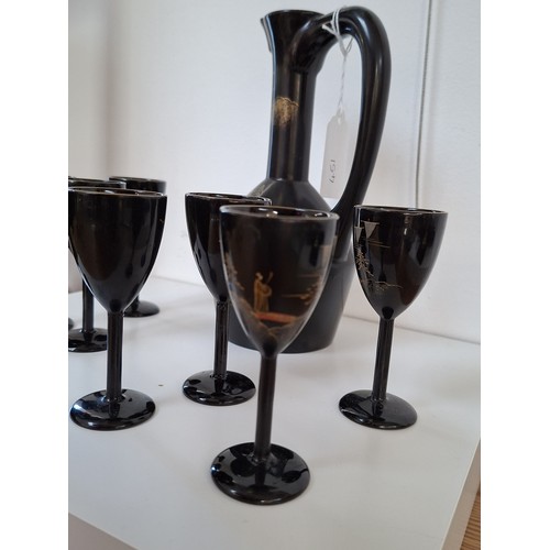 21 - Early 20th Century Japanese lacquered Sake serving set