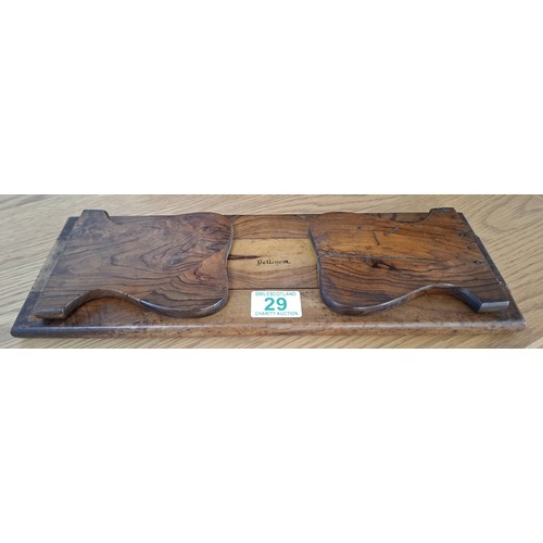 29 - Desktop book holder stamped Bethlehem possible wood from church