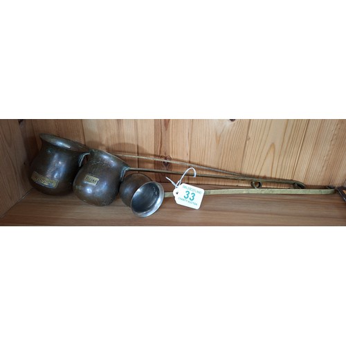 33 - Whisky, rum and brandy spirit ladles
