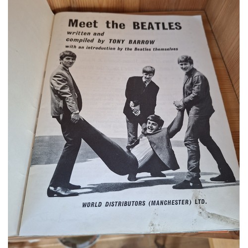34 - The Beatles plate and Meet the Beatles No 12 vintage magazine