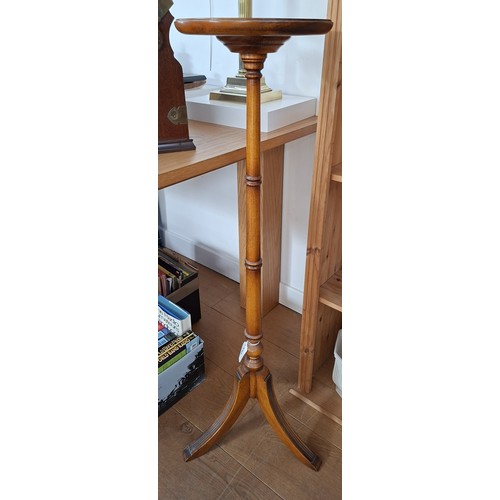 40 - Vintage wooden tall pedestal stand