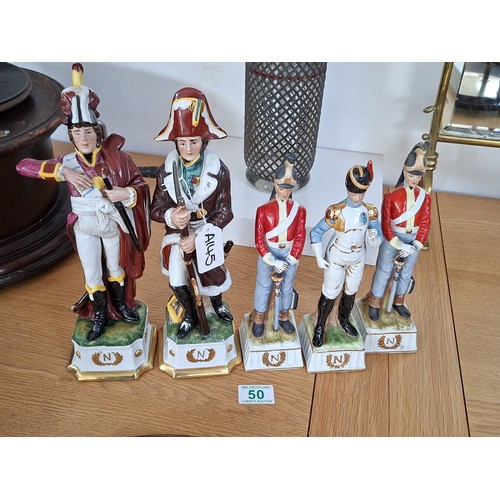 50 - Capa De Monte style porcelain Napoléon era soldiers