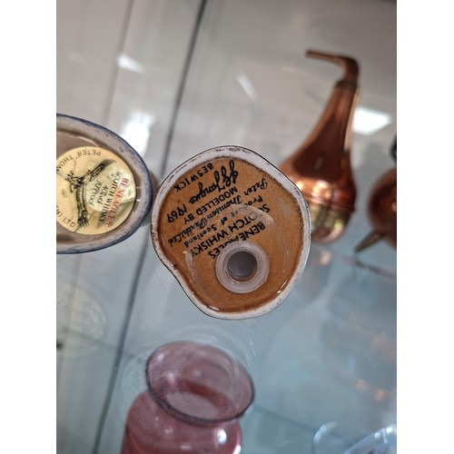 57 - 4 x Ben Eagles scotch whisky figurines 'Haggis 1972' & 'Nessie1969' full decanters plus 1969 eagle a... 