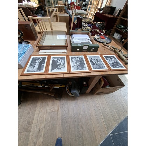 377 - 5 framed pictures of Catherine Hepburn from the film Double Indemnity and more
