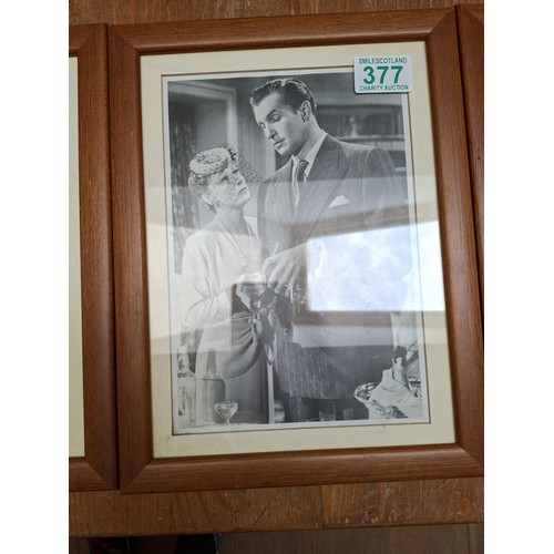 377 - 5 framed pictures of Catherine Hepburn from the film Double Indemnity and more