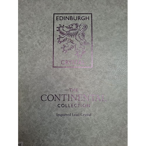 380 - 3 boxes of Edinburgh Continental crystal 2 are wine glasses, 1 sherry glasses