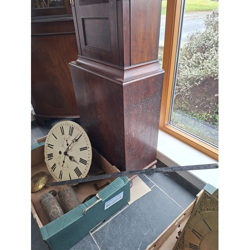 2 - Antique tall grandfather clock As Found