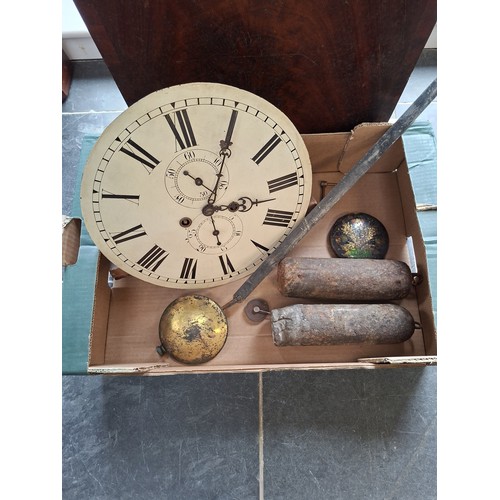 2 - Antique tall grandfather clock As Found