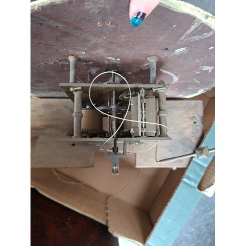 2 - Antique tall grandfather clock As Found