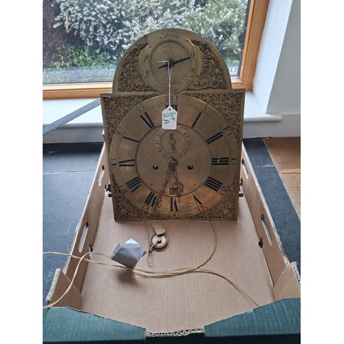 2A - Brass Thomas Napier Glasgow grandfather clock face