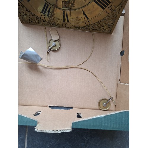 2A - Brass Thomas Napier Glasgow grandfather clock face